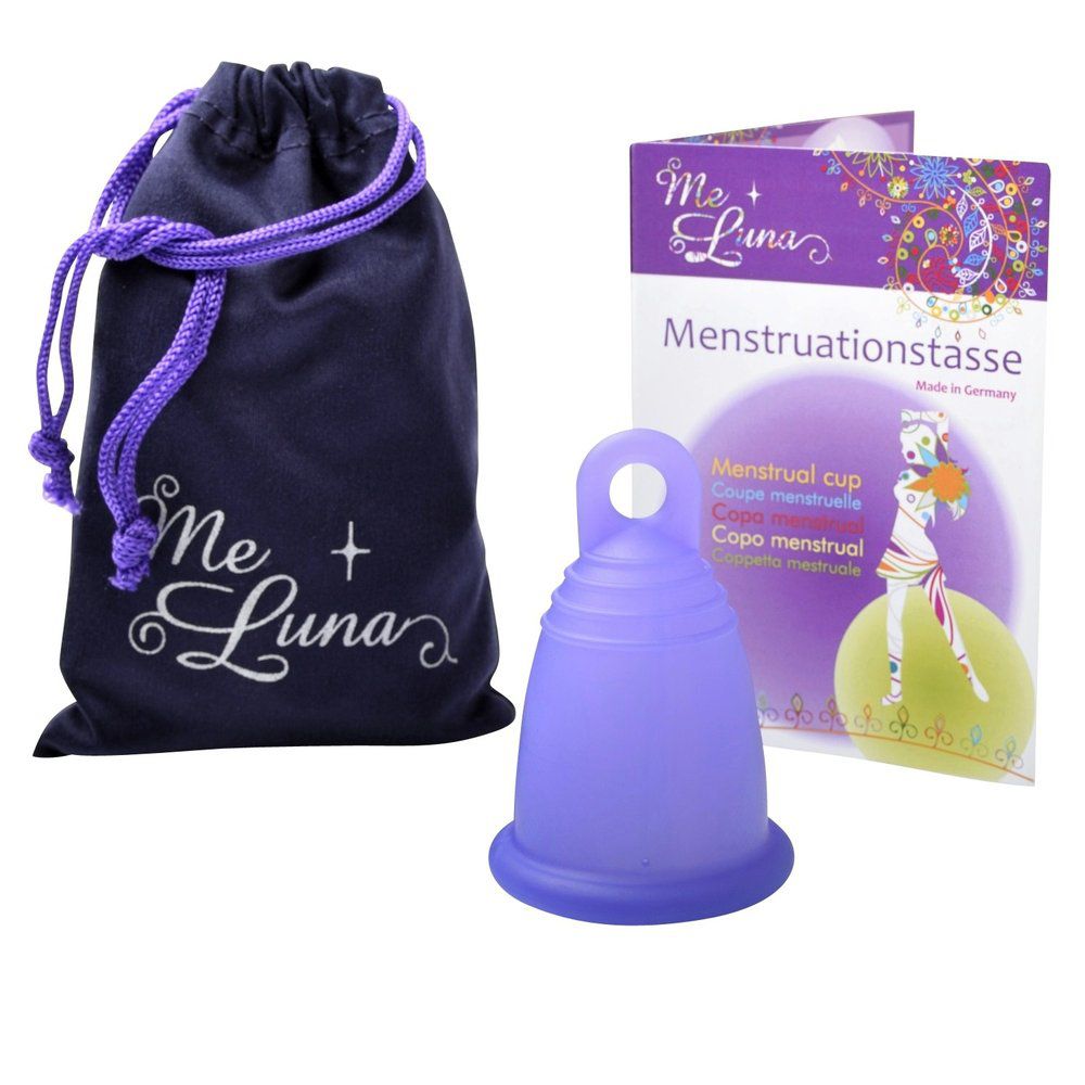 Me Luna Menstruationstasse SPORT, Blau-Violett, Ring, Größe XL