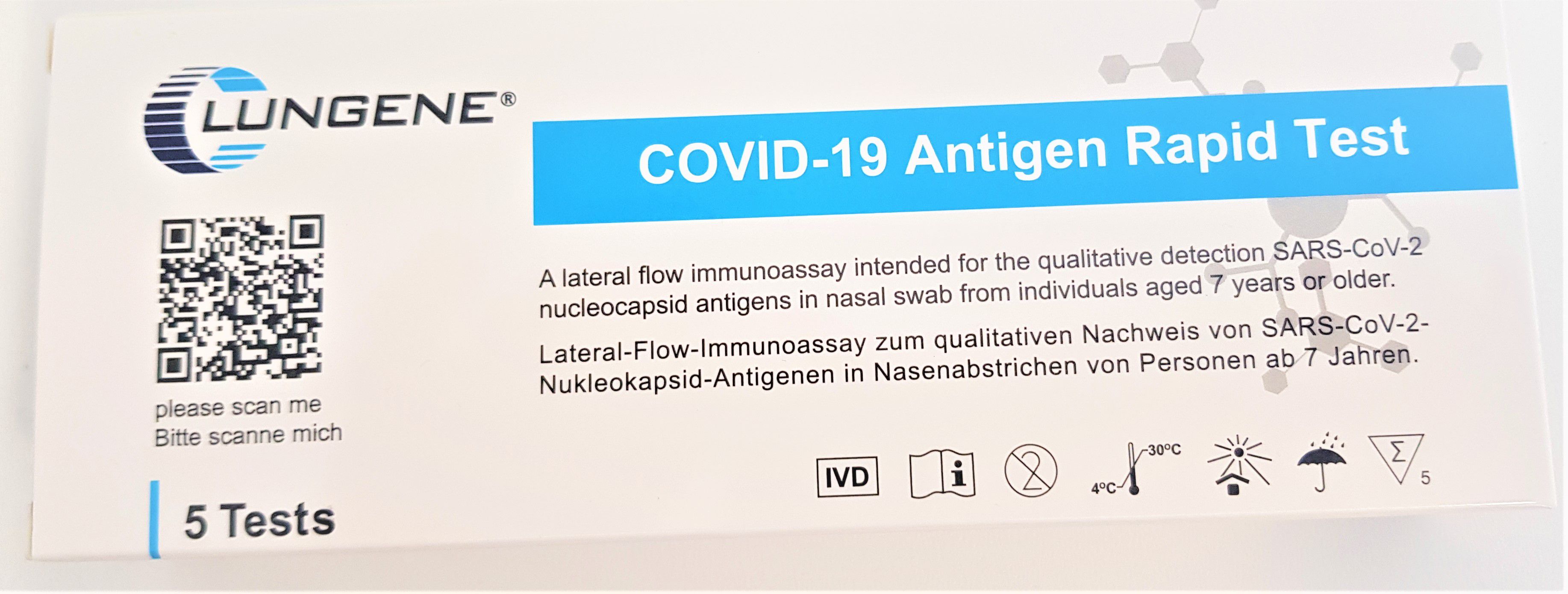CLUNGENE COVID-19 Antigen Rapid Test Cassette für Nase-Rachen Abstrich